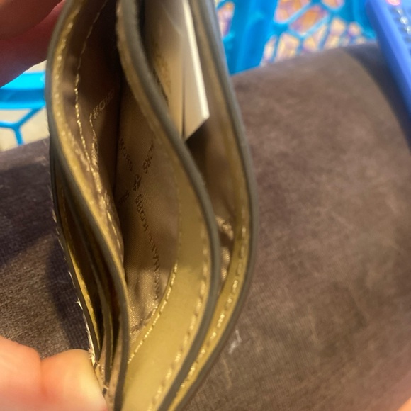 Michael Kors Zebra Print Card Holder in Tan and Cream new - Picture 4 of 6